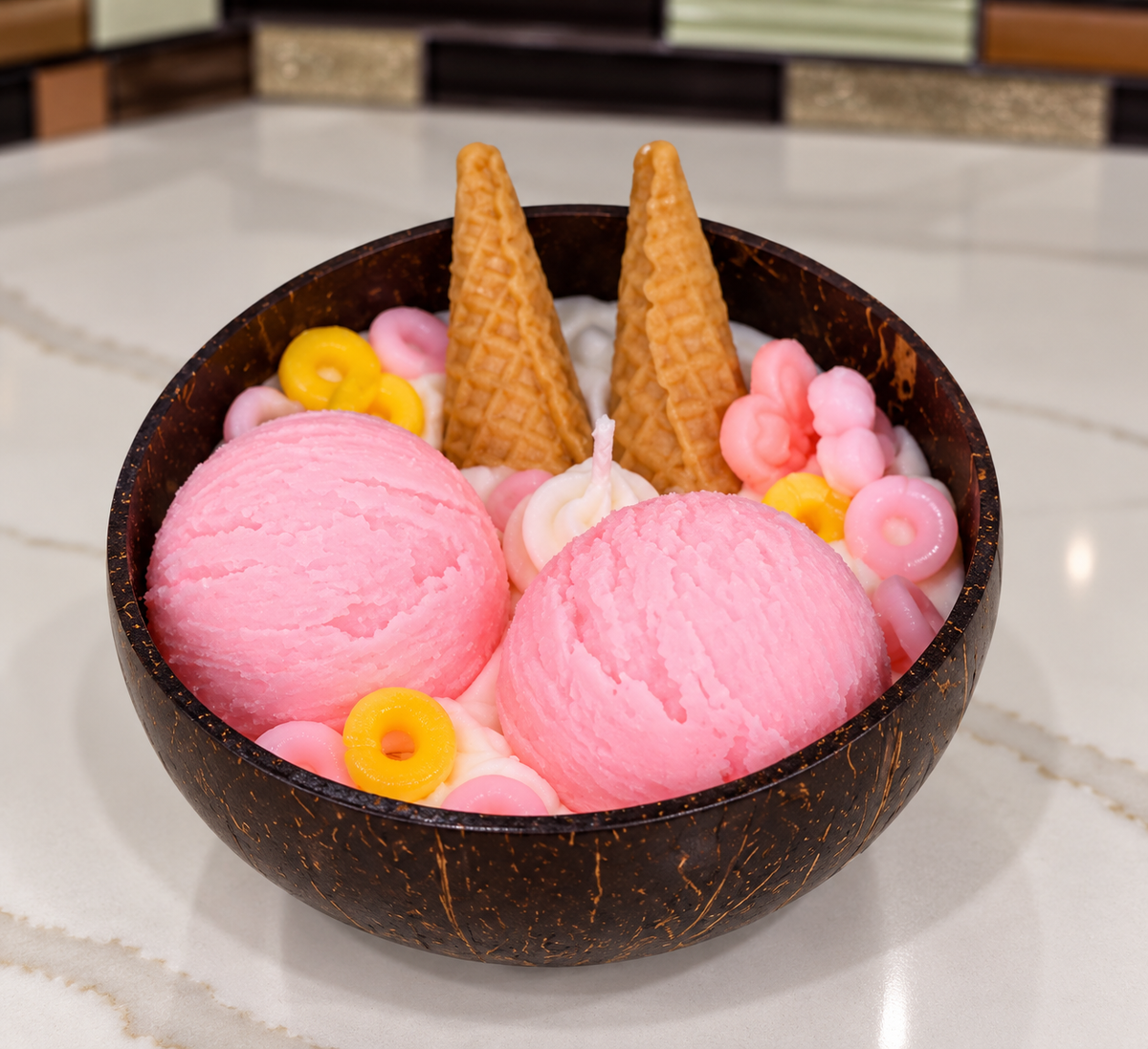Ice Cream Coconut Bowl Candle