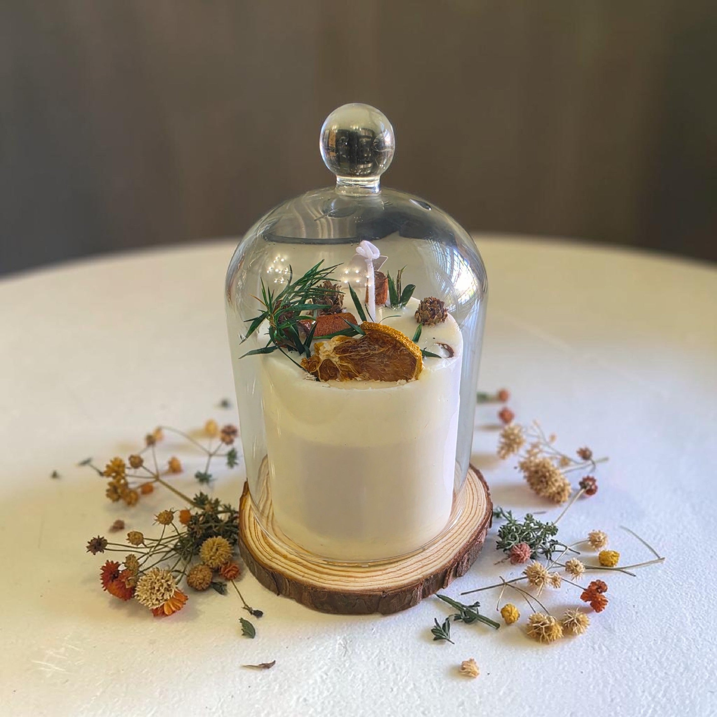 Botanical Cloche Candle